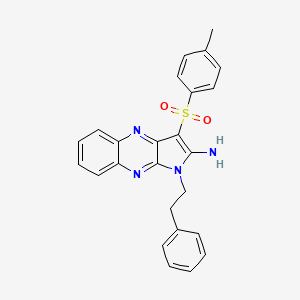 3-[(4-methylphenyl)sulfonyl]-1-(2-phenylethyl)-1H-pyrrolo[2,3-b]quinoxalin-2-amine