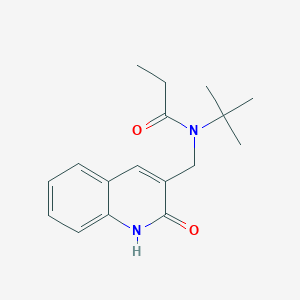 molecular formula C17H22N2O2 B5729597 N-(tert-butyl)-N-[(2-hydroxy-3-quinolinyl)methyl]propanamide 