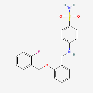 molecular formula C20H19FN2O3S B5729623 4-({2-[(2-fluorobenzyl)oxy]benzyl}amino)benzenesulfonamide 