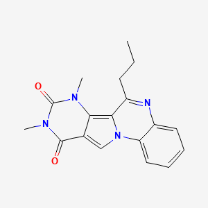 7,9-dimethyl-6-propylpyrimido[4',5':3,4]pyrrolo[1,2-a]quinoxaline-8,10(7H,9H)-dione