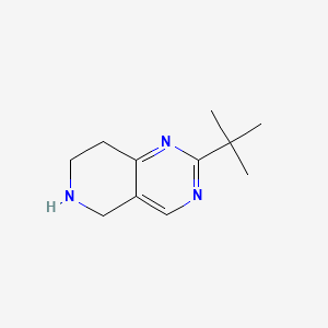 molecular formula C11H17N3 B572963 2-(tert-Butyl)-5,6,7,8-tetrahydropyrido[4,3-d]pyrimidine CAS No. 1211516-37-8