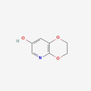 molecular formula C7H7NO3 B572964 2,3-二氢-[1,4]二氧杂环[2,3-b]吡啶-7-醇 CAS No. 1261365-65-4