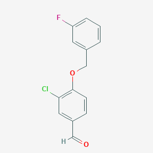 3-chloro-4-[(3-fluorobenzyl)oxy]benzaldehyde