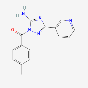 molecular formula C15H13N5O B5729644 1-(4-methylbenzoyl)-3-(3-pyridinyl)-1H-1,2,4-triazol-5-amine 
