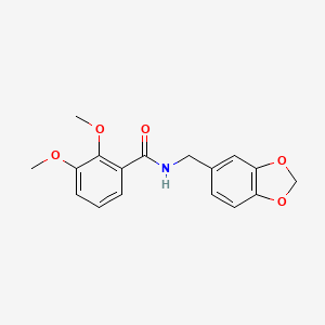 molecular formula C17H17NO5 B5729649 N-(1,3-benzodioxol-5-ylmethyl)-2,3-dimethoxybenzamide 