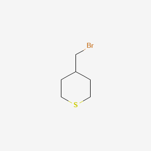 molecular formula C6H11BrS B572965 4-(Bromomethyl)-tetrahydro-2H-thiopyran CAS No. 1276056-87-1