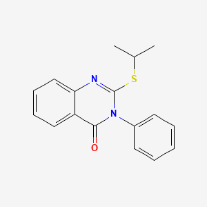 molecular formula C17H16N2OS B5729651 2-(isopropylthio)-3-phenyl-4(3H)-quinazolinone 