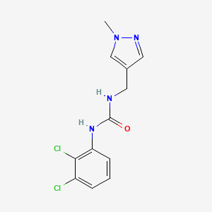 molecular formula C12H12Cl2N4O B5729658 N-(2,3-dichlorophenyl)-N'-[(1-methyl-1H-pyrazol-4-yl)methyl]urea 