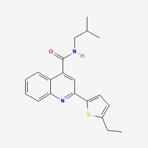 molecular formula C20H22N2OS B5729669 2-(5-ethyl-2-thienyl)-N-isobutyl-4-quinolinecarboxamide 