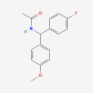 molecular formula C16H16FNO2 B572968 N-[(4-Fluorophenyl)(4-methoxyphenyl)methyl]acetamide CAS No. 1373233-45-4
