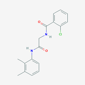 molecular formula C17H17ClN2O2 B5729692 2-chloro-N-{2-[(2,3-dimethylphenyl)amino]-2-oxoethyl}benzamide 