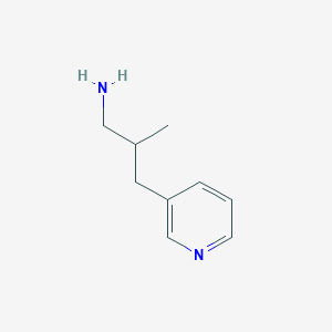 molecular formula C9H14N2 B057297 2-Methyl-3-(pyridin-3-yl)propan-1-amine CAS No. 112086-64-3