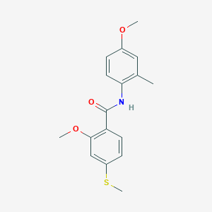 molecular formula C17H19NO3S B5729702 2-methoxy-N-(4-methoxy-2-methylphenyl)-4-(methylthio)benzamide 