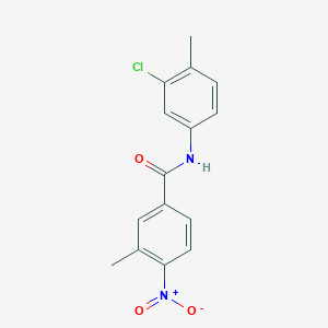 molecular formula C15H13ClN2O3 B5729727 N-(3-chloro-4-methylphenyl)-3-methyl-4-nitrobenzamide 