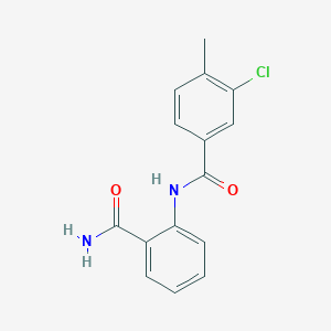 molecular formula C15H13ClN2O2 B5729729 N-[2-(aminocarbonyl)phenyl]-3-chloro-4-methylbenzamide 