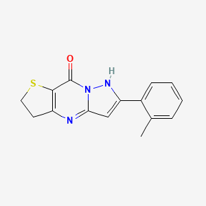 molecular formula C15H13N3OS B5729731 6-(2-methylphenyl)-2,3-dihydropyrazolo[1,5-a]thieno[3,2-d]pyrimidin-9-ol 