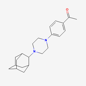 molecular formula C22H30N2O B5729737 1-{4-[4-(2-adamantyl)-1-piperazinyl]phenyl}ethanone 
