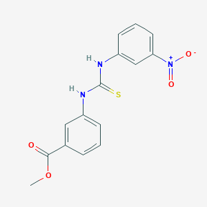 molecular formula C15H13N3O4S B5729756 methyl 3-({[(3-nitrophenyl)amino]carbonothioyl}amino)benzoate 