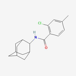 molecular formula C18H22ClNO B5729760 N-2-adamantyl-2-chloro-4-methylbenzamide 