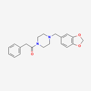 molecular formula C20H22N2O3 B5729770 1-(1,3-benzodioxol-5-ylmethyl)-4-(phenylacetyl)piperazine 
