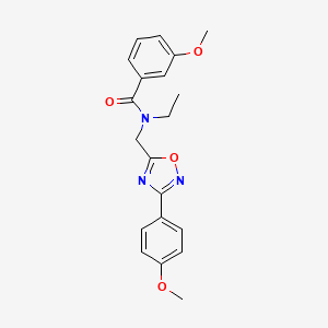 molecular formula C20H21N3O4 B5729780 N-ethyl-3-methoxy-N-{[3-(4-methoxyphenyl)-1,2,4-oxadiazol-5-yl]methyl}benzamide 