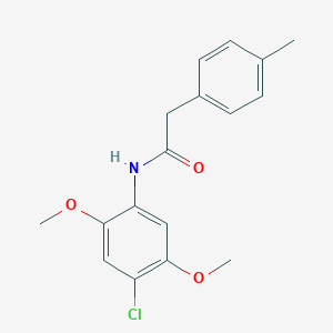 molecular formula C17H18ClNO3 B5729797 N-(4-chloro-2,5-dimethoxyphenyl)-2-(4-methylphenyl)acetamide 
