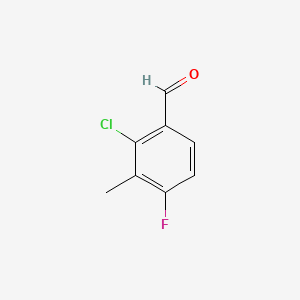 molecular formula C8H6ClFO B572983 2-Chloro-4-fluoro-3-methylbenzaldehyde CAS No. 1260764-27-9
