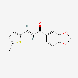 molecular formula C15H12O3S B5729831 1-(1,3-benzodioxol-5-yl)-3-(5-methyl-2-thienyl)-2-propen-1-one 