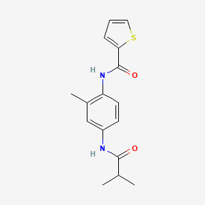 molecular formula C16H18N2O2S B5729847 N-[4-(isobutyrylamino)-2-methylphenyl]-2-thiophenecarboxamide 