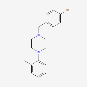 molecular formula C18H21BrN2 B5729855 1-(4-bromobenzyl)-4-(2-methylphenyl)piperazine 