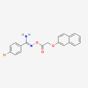 molecular formula C19H15BrN2O3 B5729886 4-bromo-N'-{[(2-naphthyloxy)acetyl]oxy}benzenecarboximidamide 