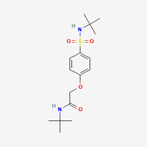 molecular formula C16H26N2O4S B5729892 N-(tert-butyl)-2-{4-[(tert-butylamino)sulfonyl]phenoxy}acetamide 