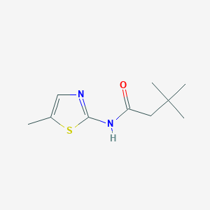 molecular formula C10H16N2OS B5729893 3,3-dimethyl-N-(5-methyl-1,3-thiazol-2-yl)butanamide 