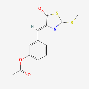 molecular formula C13H11NO3S2 B5729901 3-{[2-(methylthio)-5-oxo-1,3-thiazol-4(5H)-ylidene]methyl}phenyl acetate 