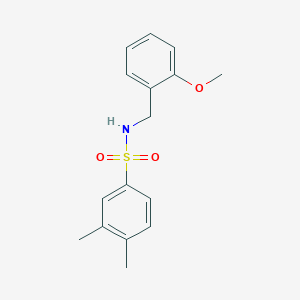 molecular formula C16H19NO3S B5729903 N-(2-methoxybenzyl)-3,4-dimethylbenzenesulfonamide 