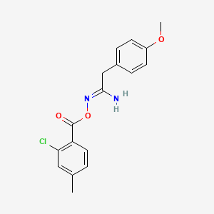 molecular formula C17H17ClN2O3 B5729908 N'-[(2-chloro-4-methylbenzoyl)oxy]-2-(4-methoxyphenyl)ethanimidamide 