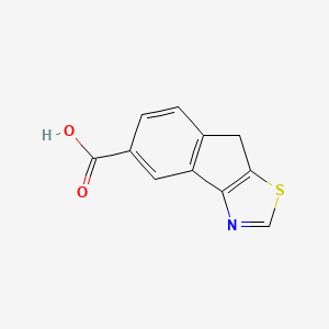 molecular formula C11H7NO2S B572991 8H-Indeno[1,2-d]thiazole-5-carboxylic acid CAS No. 1245648-00-3