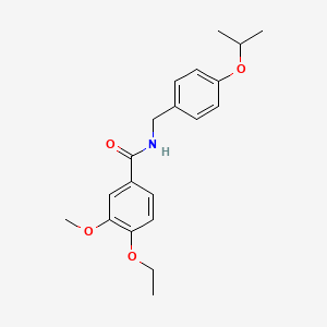 molecular formula C20H25NO4 B5729916 4-ethoxy-N-(4-isopropoxybenzyl)-3-methoxybenzamide 