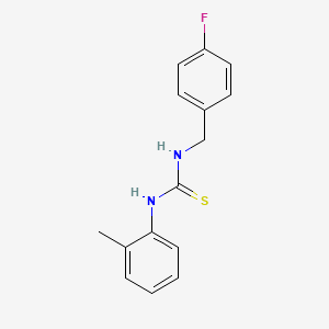 molecular formula C15H15FN2S B5729935 N-(4-fluorobenzyl)-N'-(2-methylphenyl)thiourea 