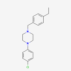 molecular formula C19H23ClN2 B5729948 1-(4-chlorophenyl)-4-(4-ethylbenzyl)piperazine 
