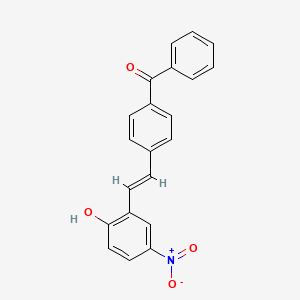 molecular formula C21H15NO4 B5729955 {4-[2-(2-hydroxy-5-nitrophenyl)vinyl]phenyl}(phenyl)methanone 