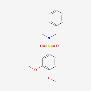 molecular formula C16H19NO4S B5729985 N-benzyl-3,4-dimethoxy-N-methylbenzenesulfonamide 