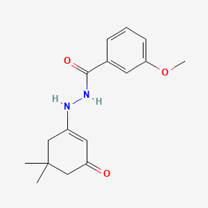 molecular formula C16H20N2O3 B5729998 N'-(5,5-dimethyl-3-oxo-1-cyclohexen-1-yl)-3-methoxybenzohydrazide 