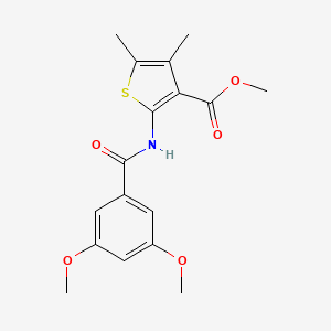 molecular formula C17H19NO5S B5730010 methyl 2-[(3,5-dimethoxybenzoyl)amino]-4,5-dimethyl-3-thiophenecarboxylate 