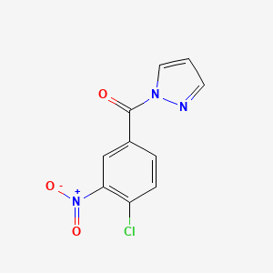 molecular formula C10H6ClN3O3 B5730041 1-(4-chloro-3-nitrobenzoyl)-1H-pyrazole 