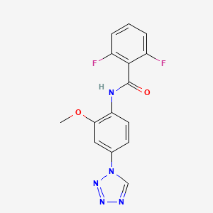 molecular formula C15H11F2N5O2 B5730055 2,6-difluoro-N-[2-methoxy-4-(1H-tetrazol-1-yl)phenyl]benzamide 