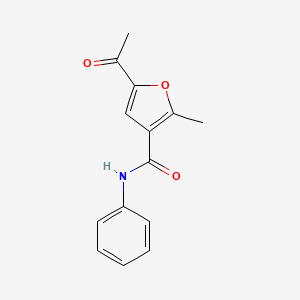 molecular formula C14H13NO3 B5730061 5-acetyl-2-methyl-N-phenyl-3-furamide 