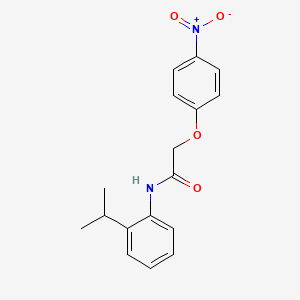molecular formula C17H18N2O4 B5730066 N-(2-isopropylphenyl)-2-(4-nitrophenoxy)acetamide 