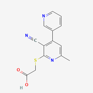 molecular formula C14H11N3O2S B5730075 [(3'-cyano-6'-methyl-3,4'-bipyridin-2'-yl)thio]acetic acid 