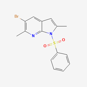 B573008 5-Bromo-2,6-dimethyl-1-(phenylsulfonyl)-1H-pyrrolo[2,3-b]pyridine CAS No. 1227270-91-8